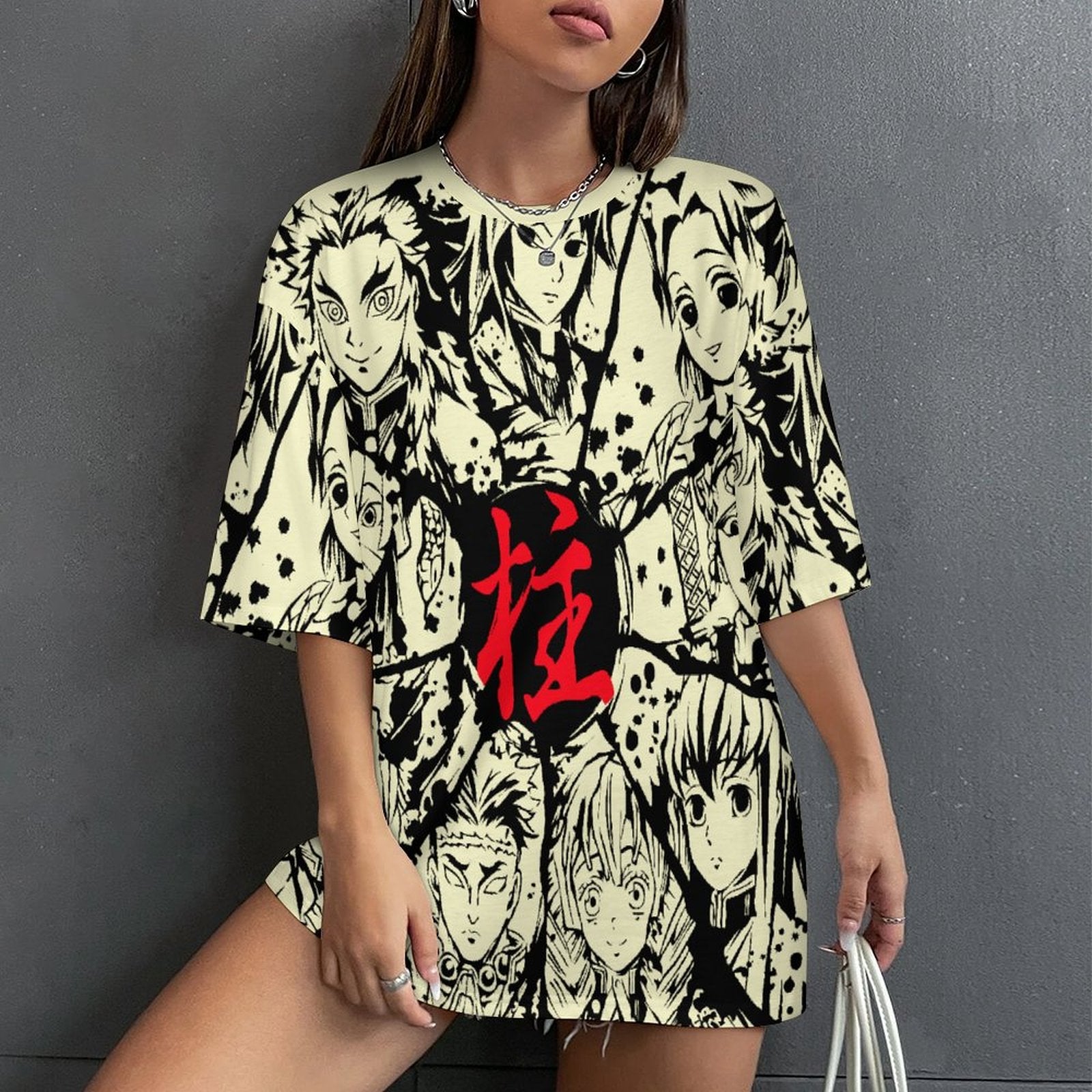 Women's Demon Slayer Universe Anime Oversized T-shirt