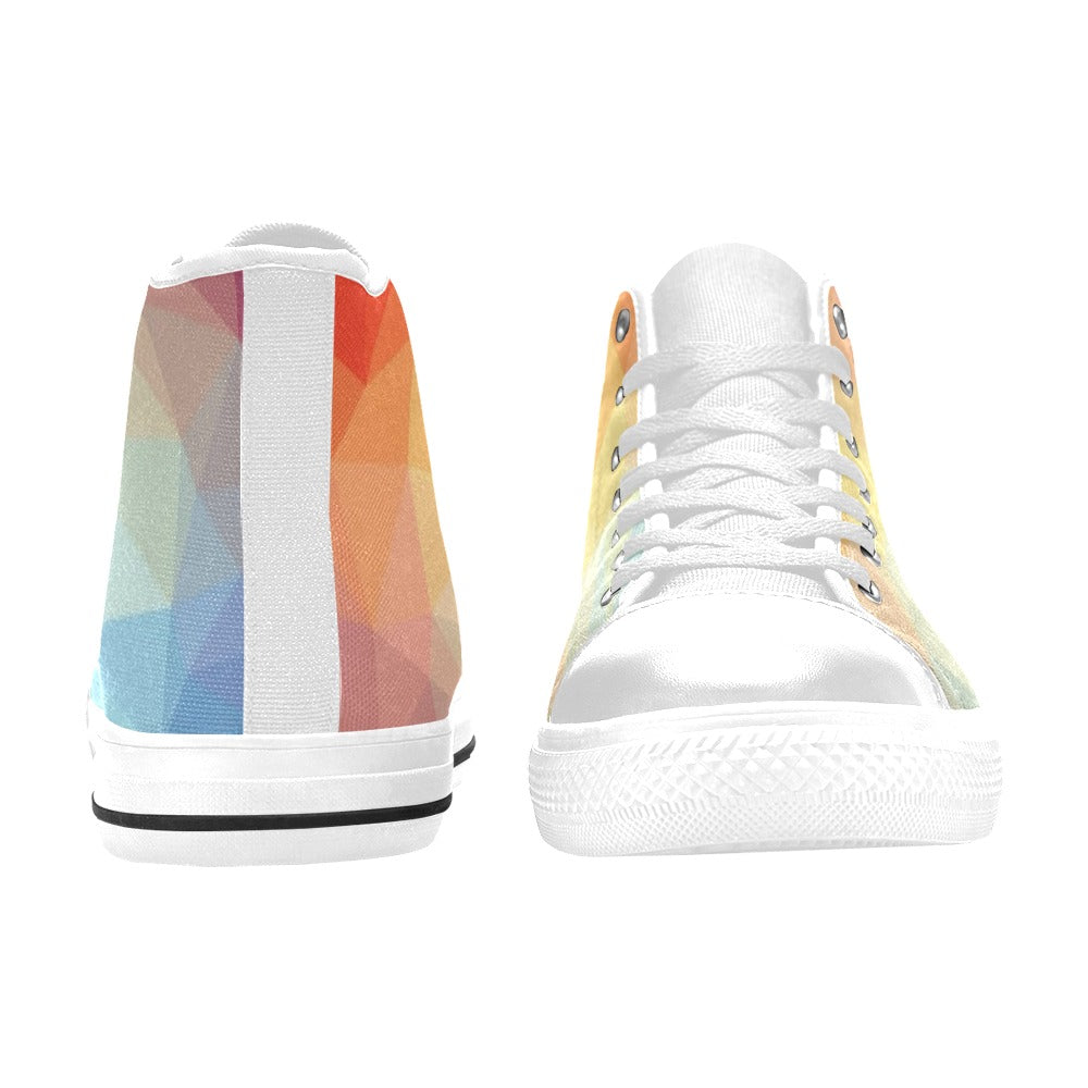 Women's RGB Prism Abstract High Top Shoes
