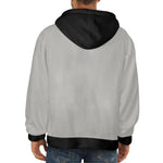 Men's Grey & Black Solid Flannel Hoodie