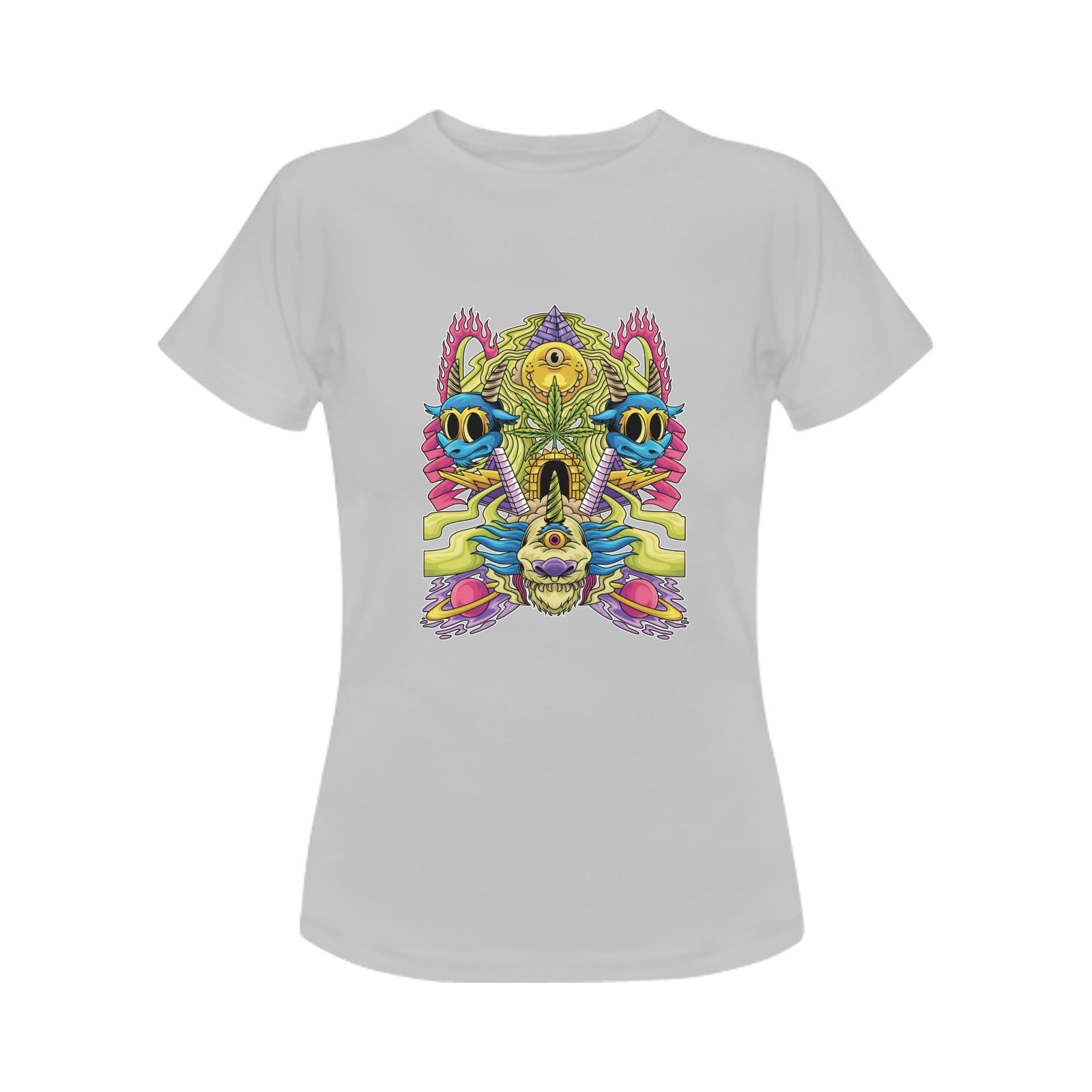 Women's Multi Monster Acid & Punk Classic Fit T-shirt