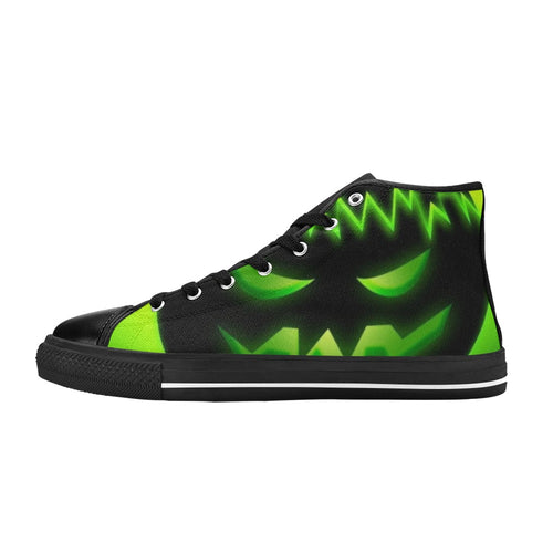 Men's Neon Pumpkin Abstract High Top Shoes