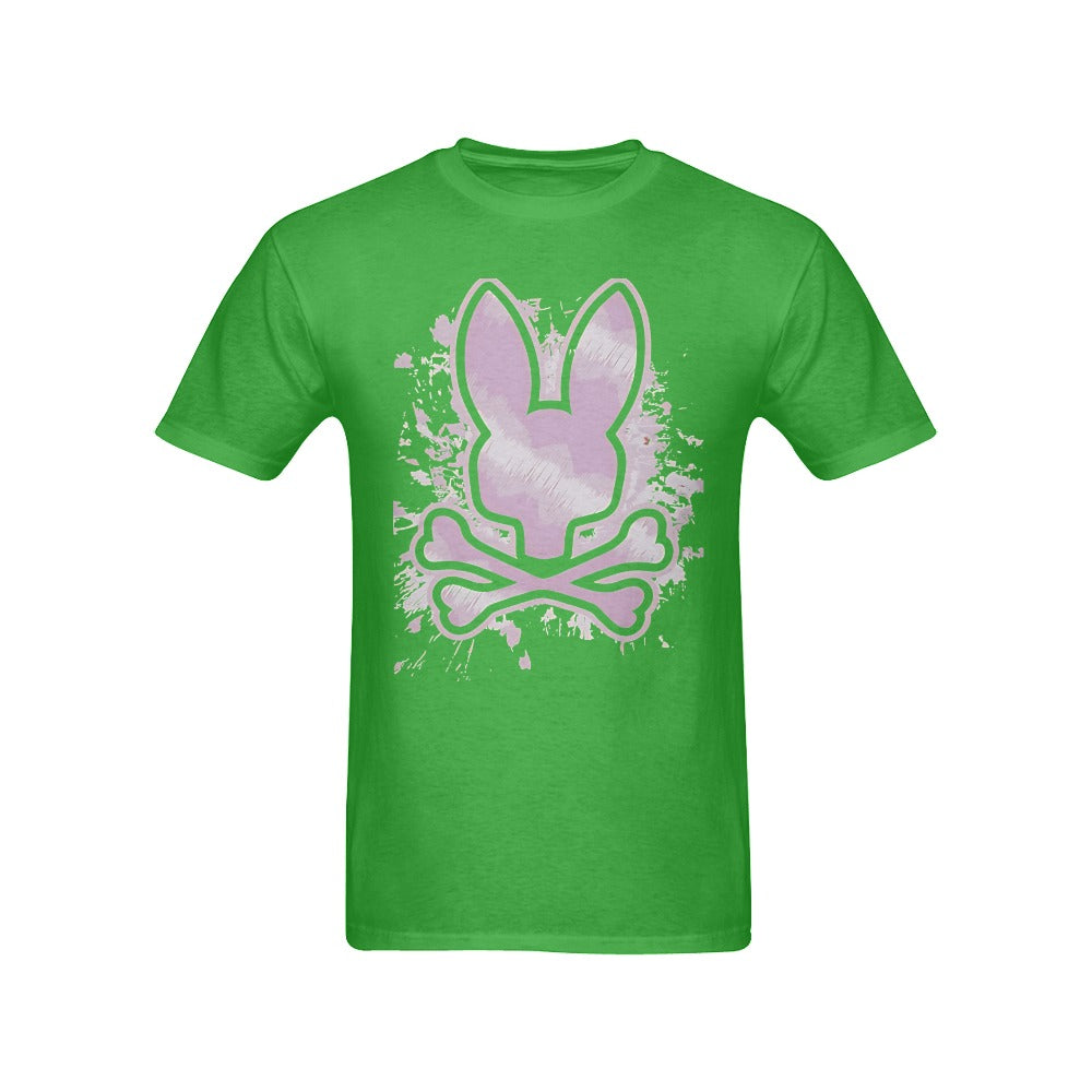 Men's Spray Skull Bunny Streetwear Classic Fit T-shirt
