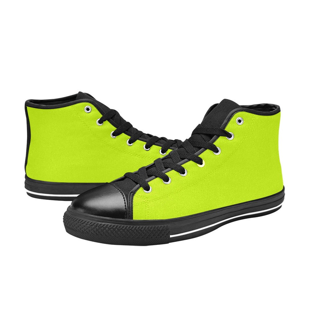 Men's Florescent Yellows Solid High Top Shoes