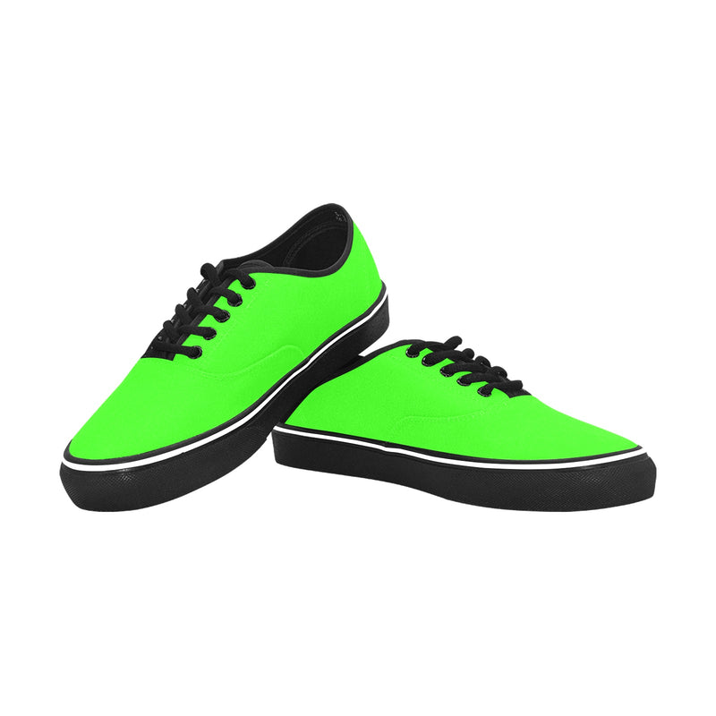 Men's Neon Greens Solid Low Top Shoes
