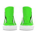 Men's Neon Green Solid High Top Shoes