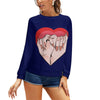 Women's Beautiful Heart Abstract Sweatshirt