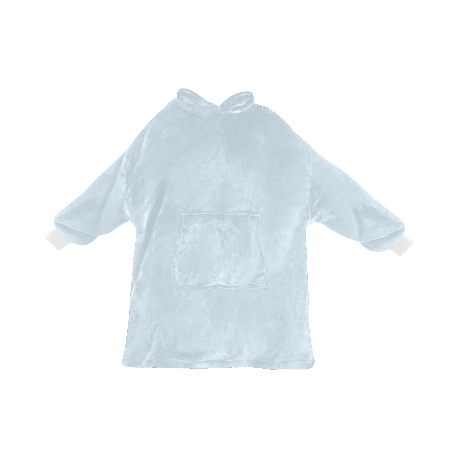 Women's Pale Aqua Blue Solid Blanket Hoodie