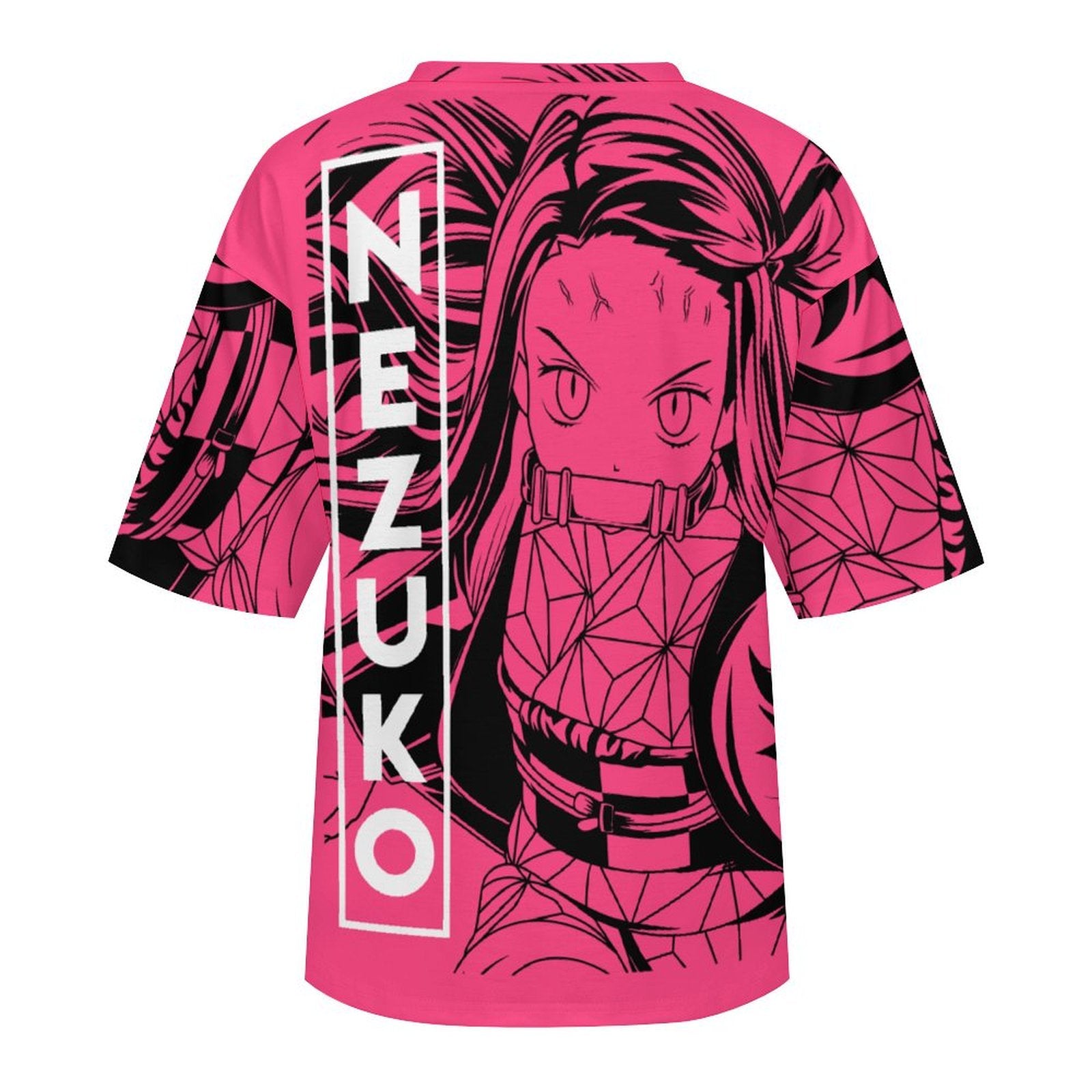 Women's Nezuko All Over Demon Slayer Anime Oversized T-shirt