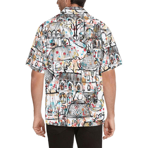 Men's Old City Abstract Half Sleeve Shirt