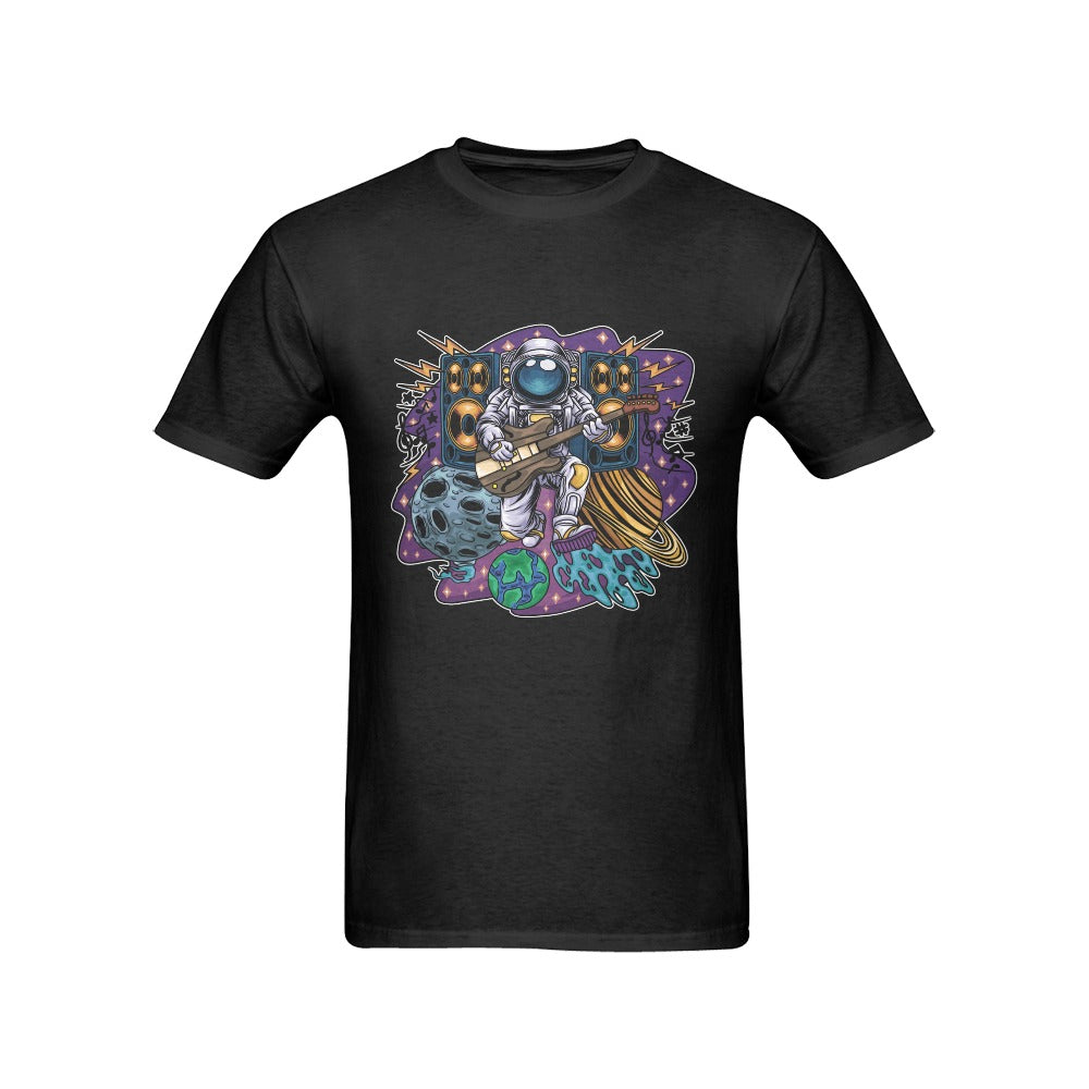 Men's Astronaut Guitar Streetwear Classic Fit T-shirt