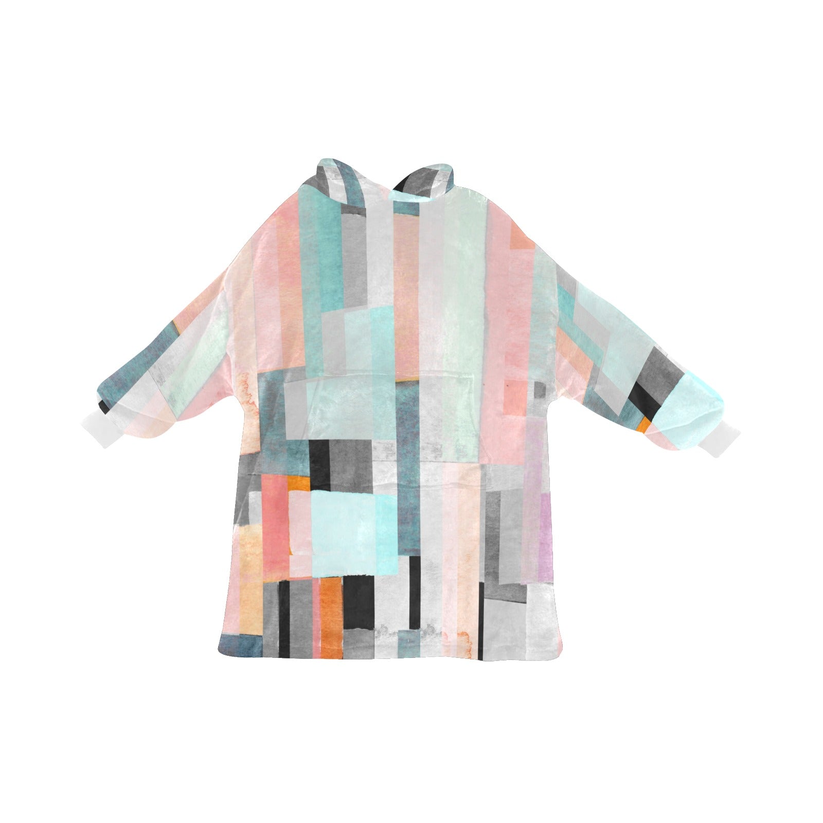 Men's Patchwork Abstract Blanket Hoodie
