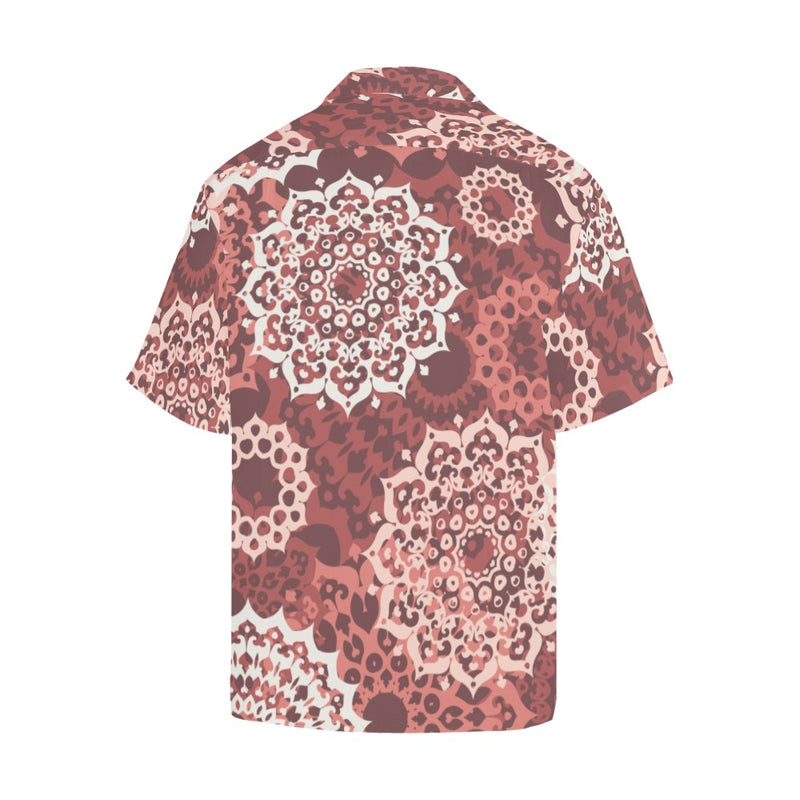 Men's Giant Flower Spiral Abstract Half Sleeve Shirt