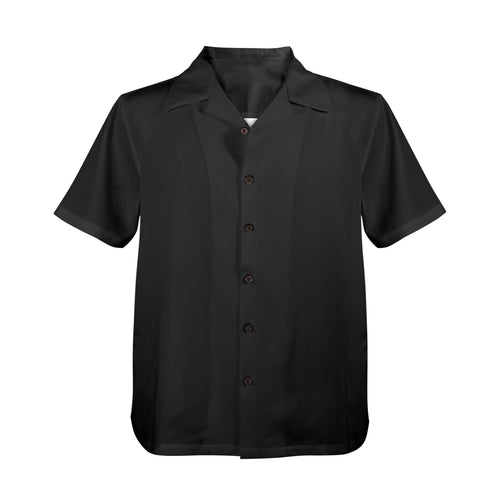 Men's Black Solid Half Sleeve Shirt