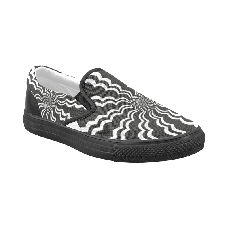 Men's Swirling Vortex Abstract Slip-on Shoes