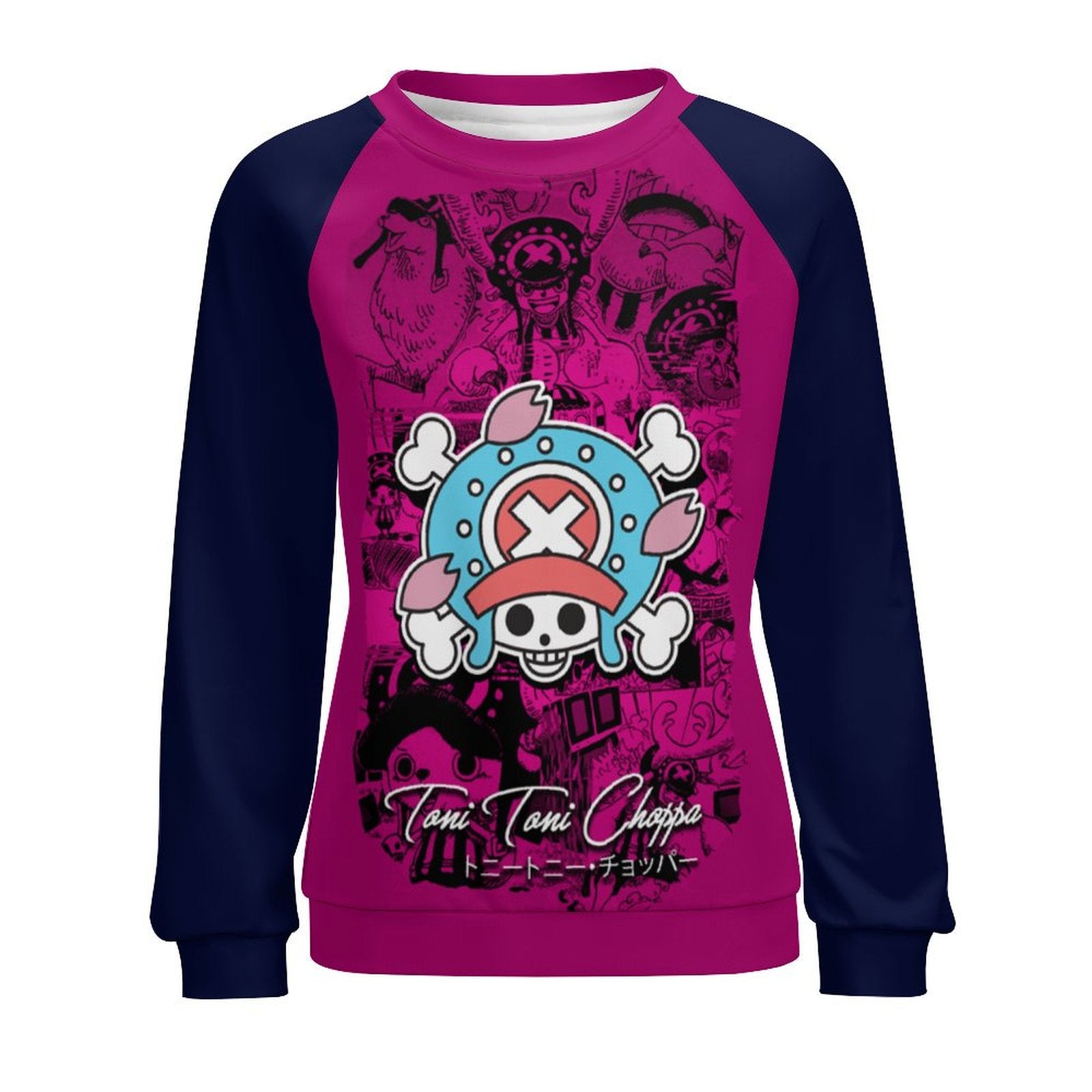 Women's One Piece Skull Anime Sweatshirt