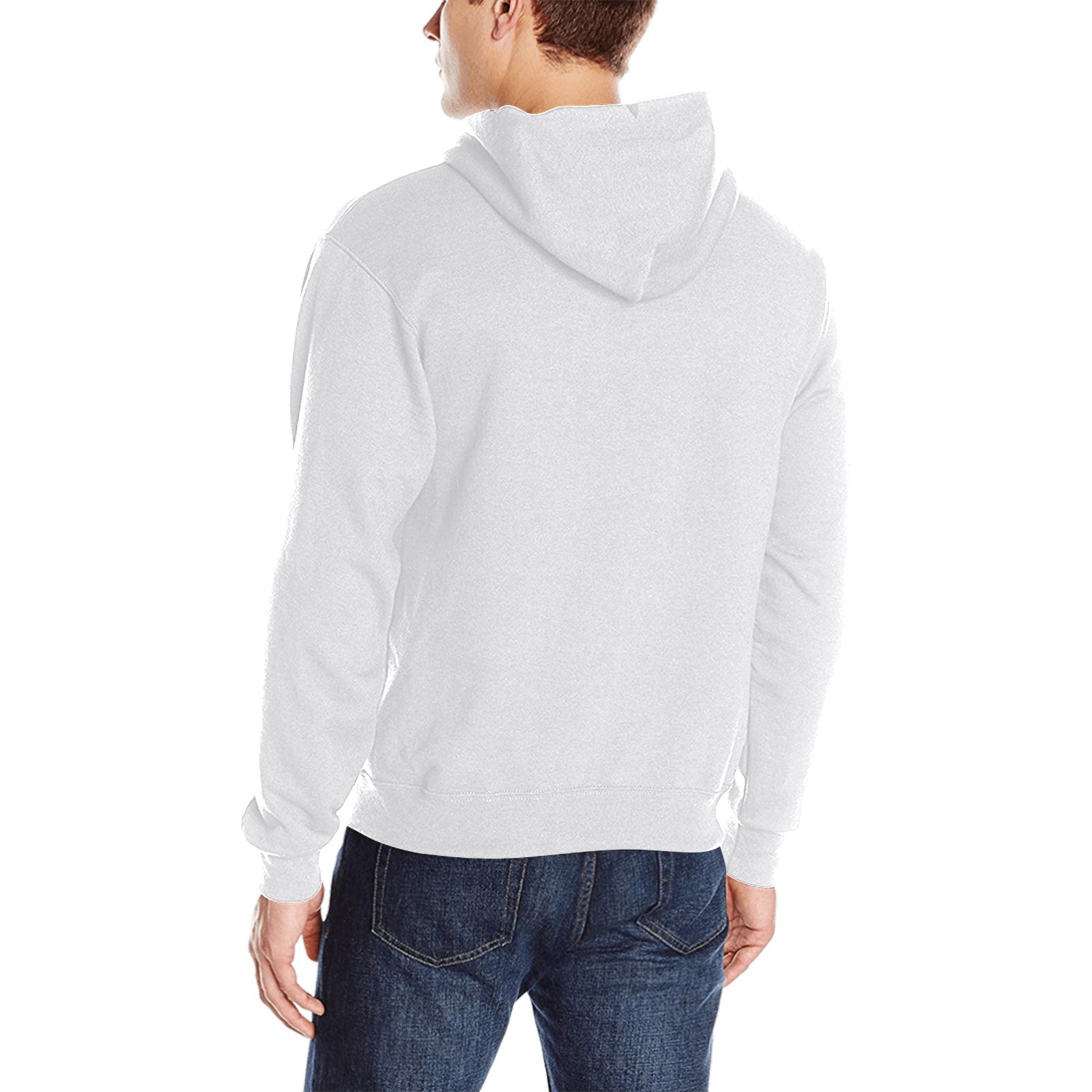 Men's Light Grey Solid Classic Hoodie