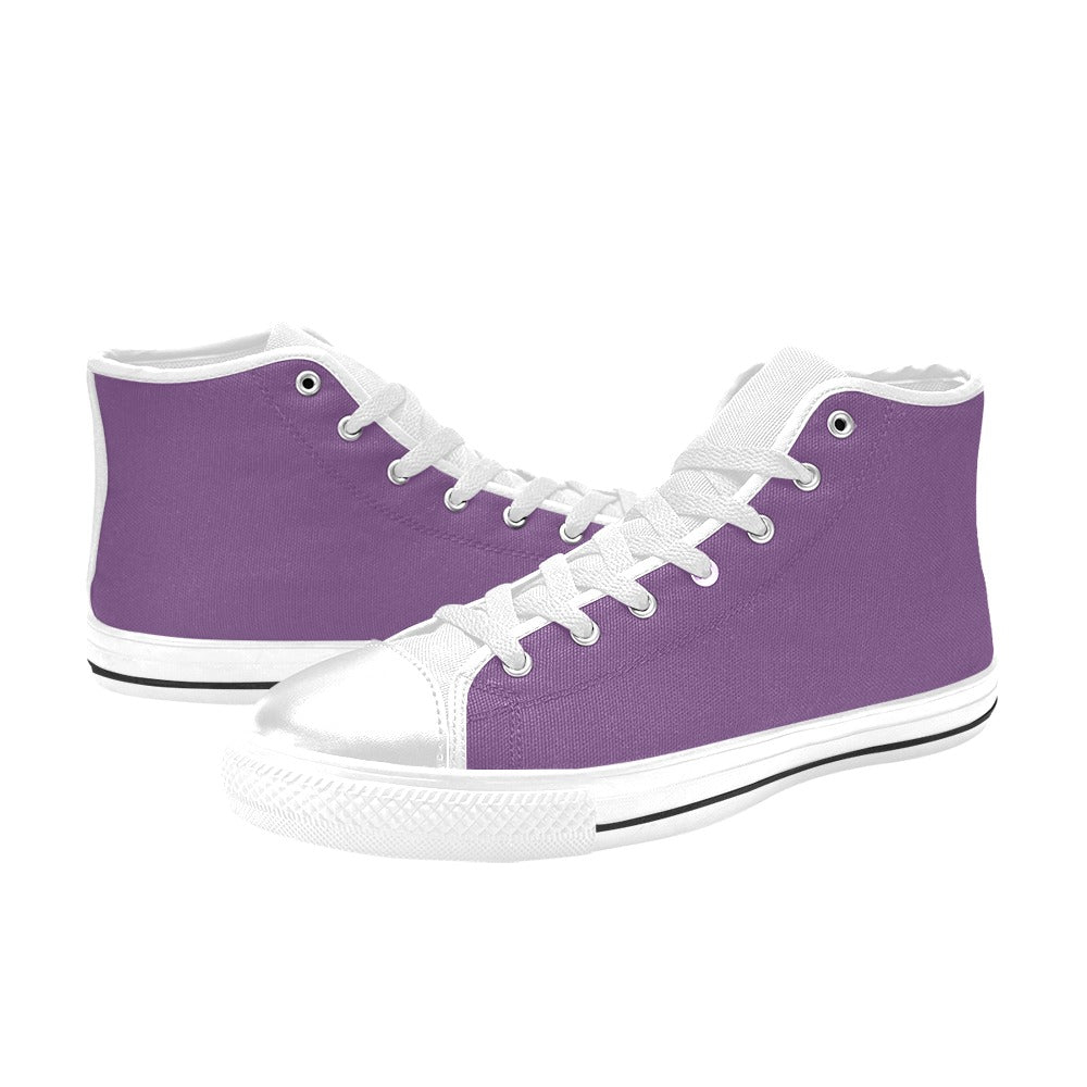 Men's French Lilac Solid High Top Shoes