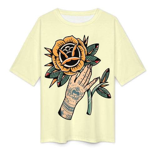 Women's Flower Power Acid & Punk Oversized T-shirt