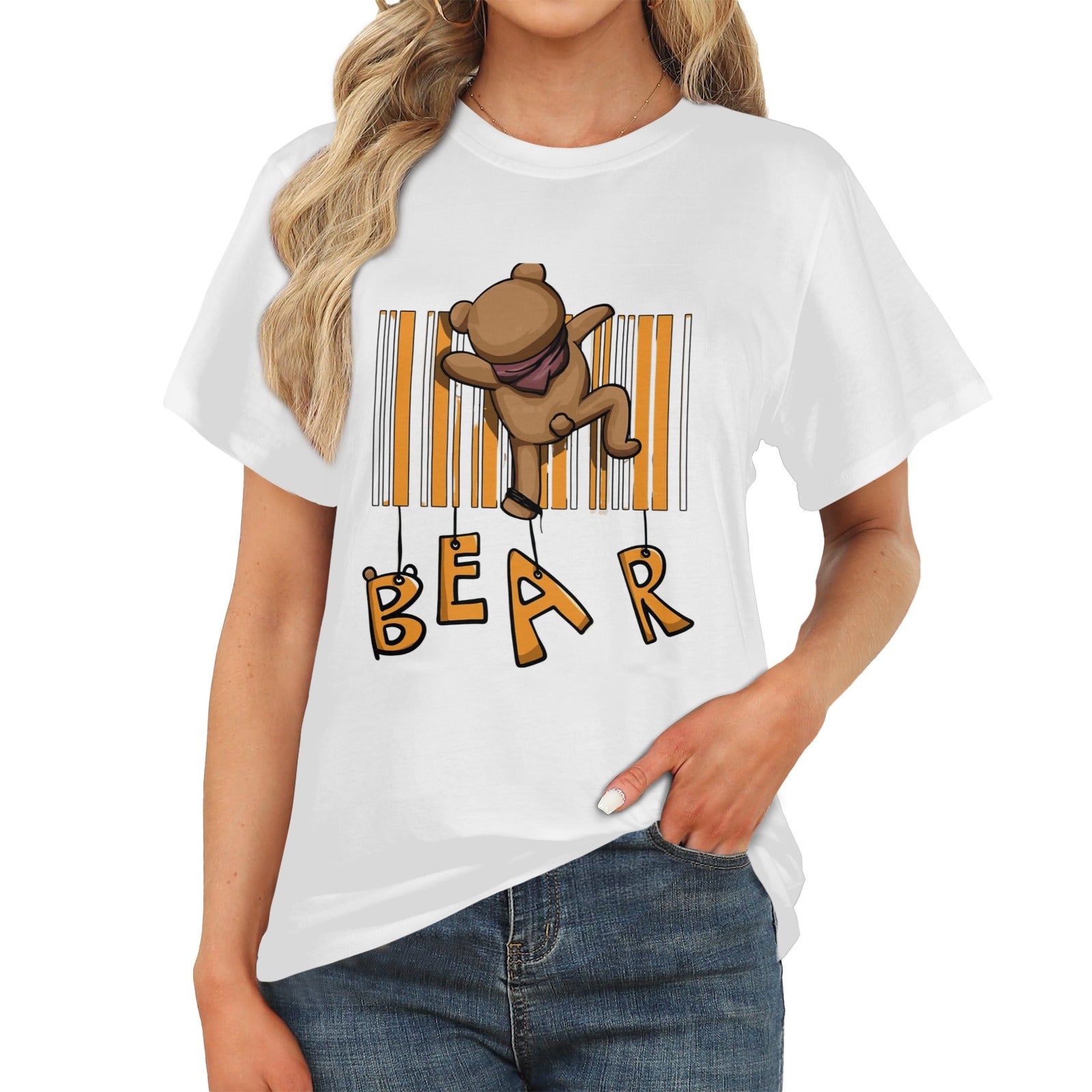 Women's Bear Abstract Classic Fit T-shirt