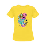 Women's Multi Smile Streetwear Classic Fit T-shirt