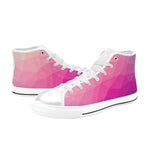 Women's Pink Hue Prism Abstract High Top Shoes