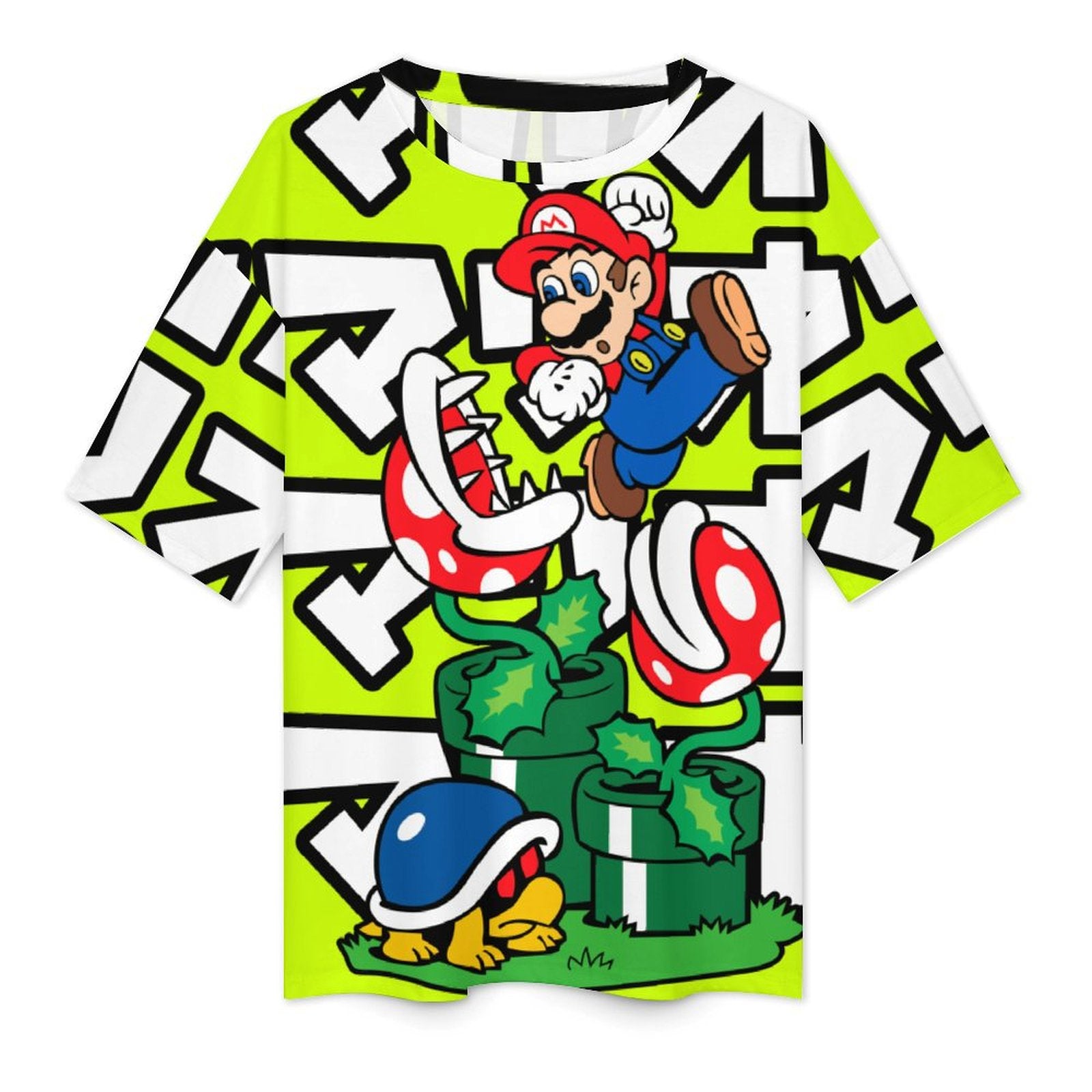 Men's Super Mario Anime Oversized T-shirt