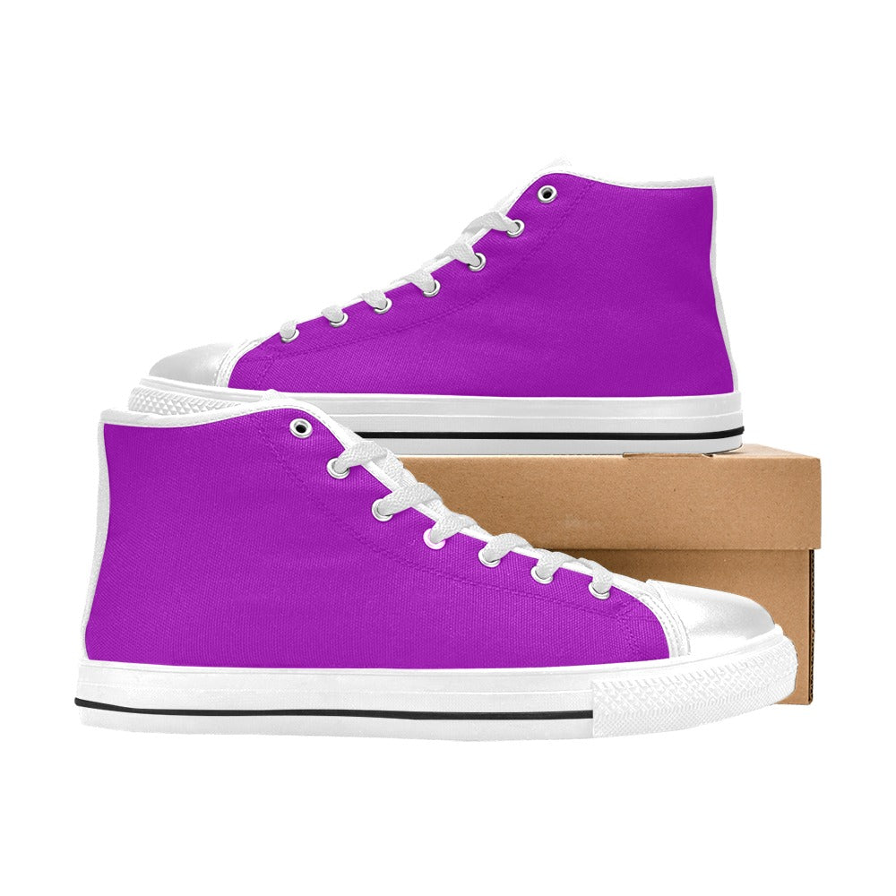 Men's Dark Orchid Solid High Top Shoes