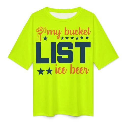 Men's My Bucket List Typography Oversized T-shirt