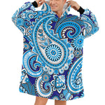 Men's Traditional Asian Elements Paisley Abstract Blanket Hoodie