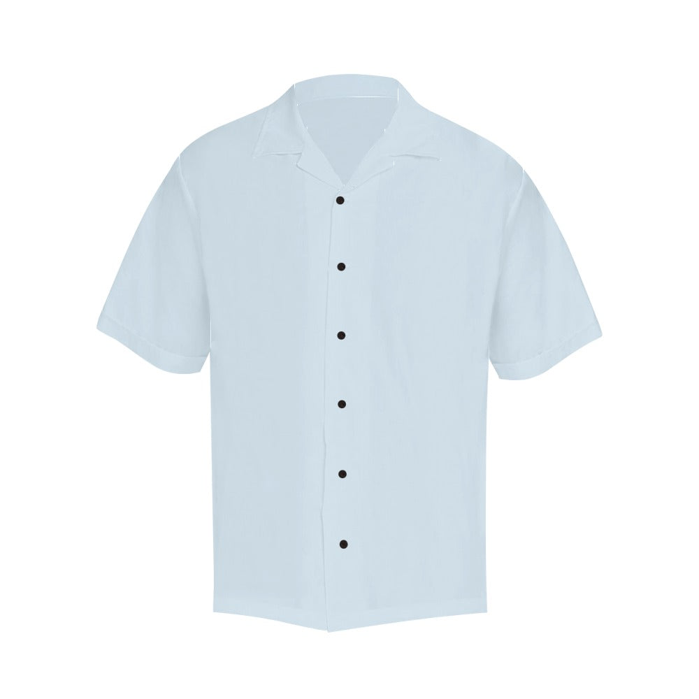 Men's Alice Blue Solid Half Sleeve Shirt