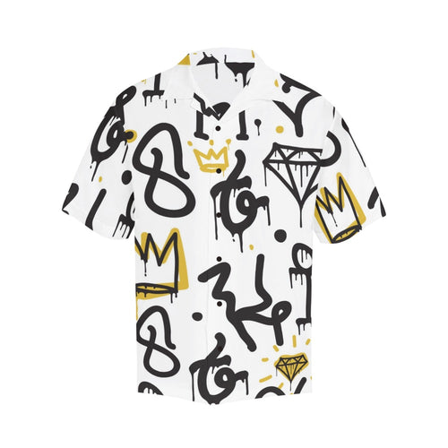 Men's Scribble Abstract Half Sleeve Shirt