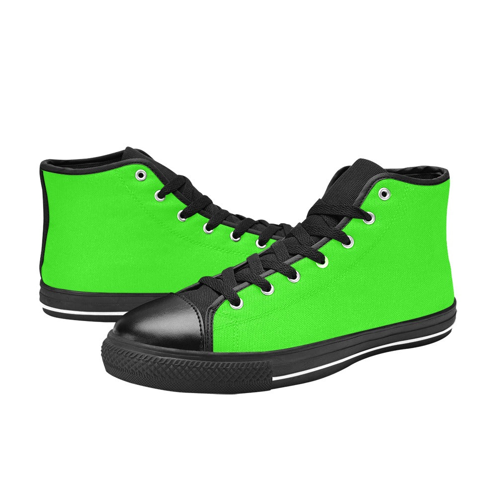 Women's Neon Greens Solid High Top Shoes