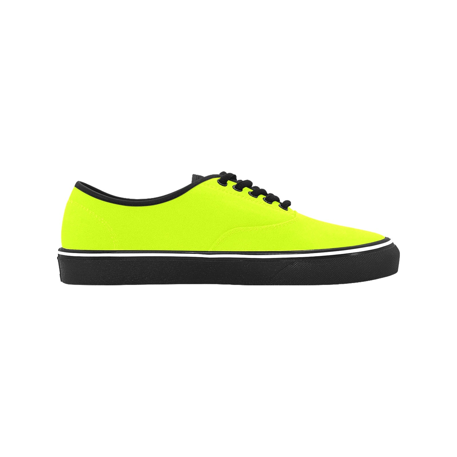 Men's Fluorescent Yellows Solid Low Top Shoes