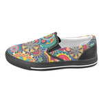 Men's Colorful Mandala Abstract Slip-on Shoes