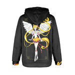 Women's Sailor Moon Card Anime Flannel Hoodie