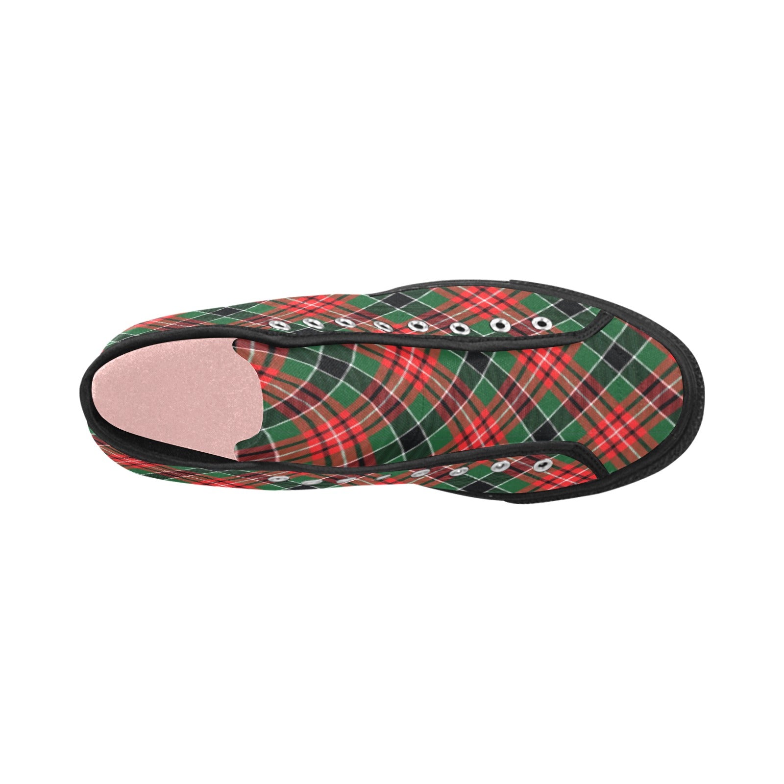 Women's Congested Tartan Blaze Abstract High Top Shoes