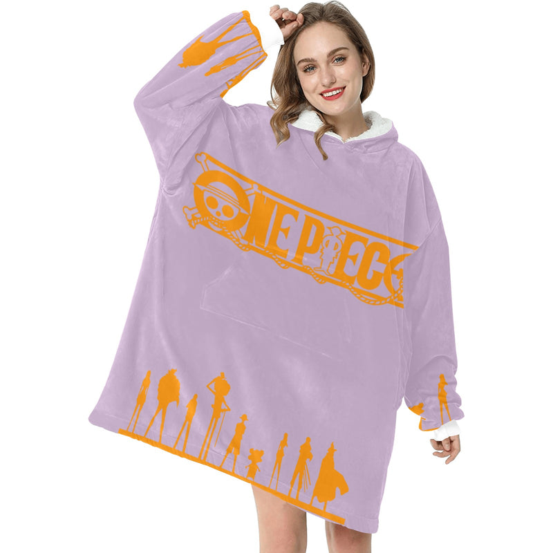 Women's One Piece Anime Blanket Hoodie