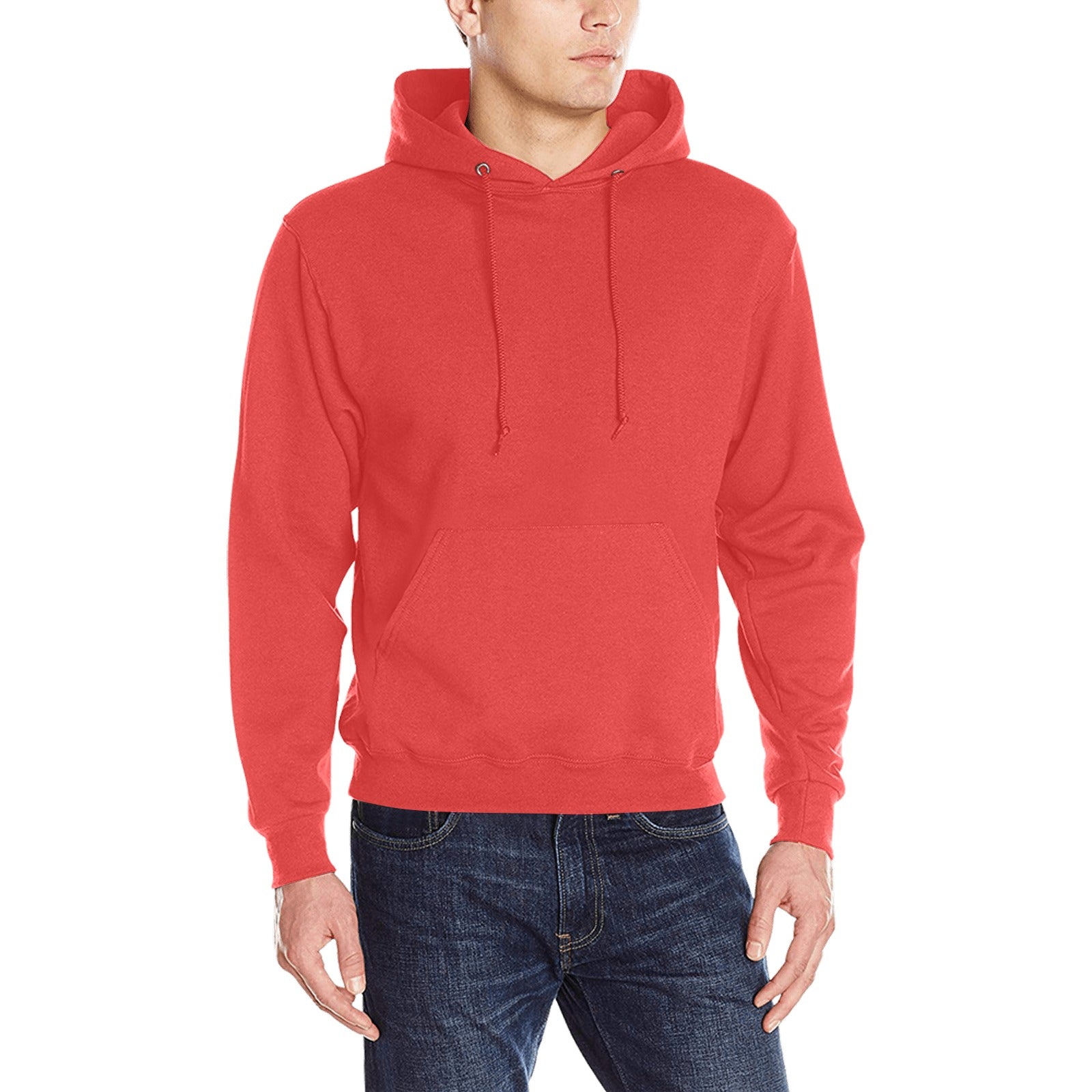 Men's Jasper Red Solid Classic Hoodie