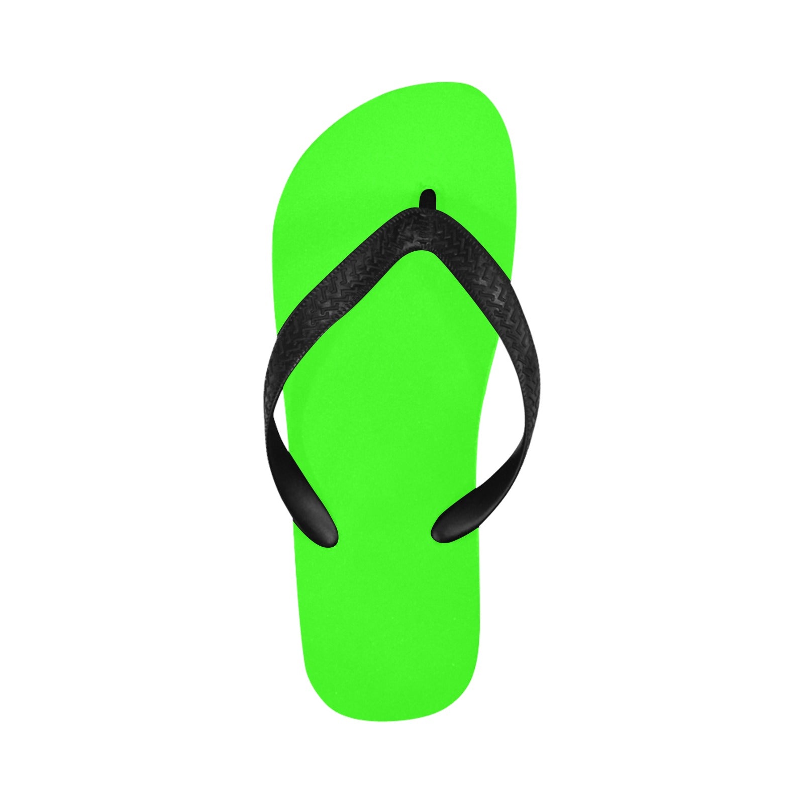 Men's Neon Green Solid Flip Flops