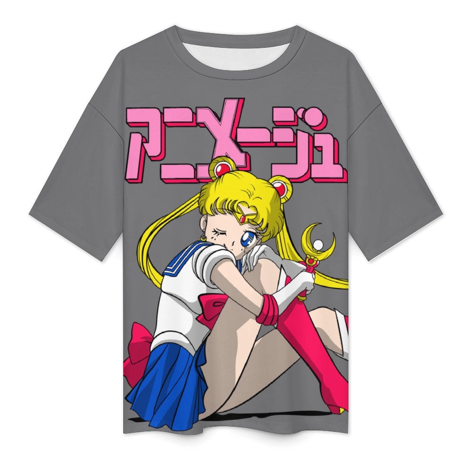 Women's Sailor Moon Chill Mode Anime Oversized T-shirt