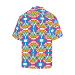 Men's Psychedelic Spiral Abstract Half Sleeve Shirt