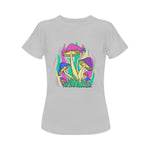 Women's Funky Mushroom Colony Acid & Punk Classic Fit T-shirt