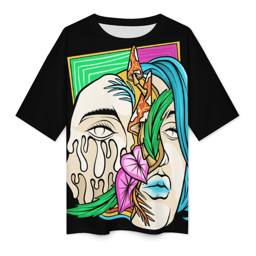Women's Tripping Face Acid & Punk Oversized T-shirt