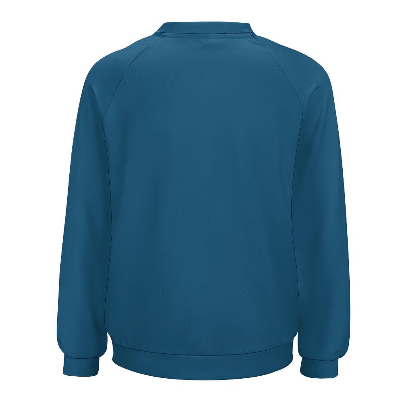 Women's Sea Blue Solid Sweatshirt