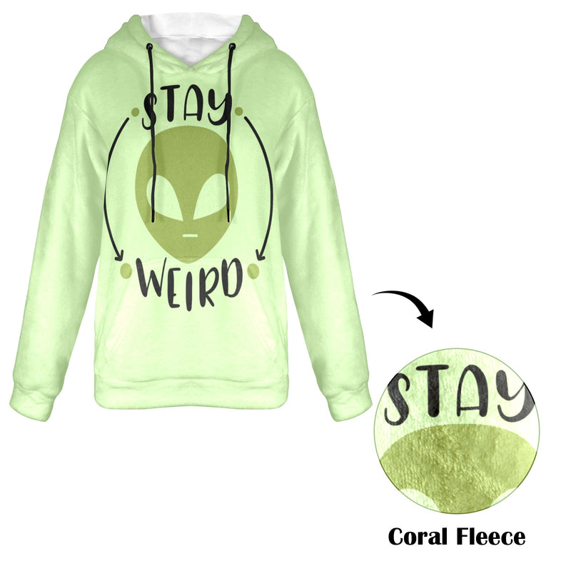 Women's Alien Abstract Flannel Hoodie