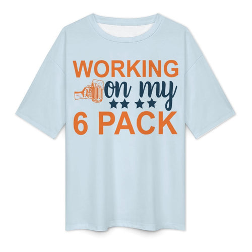 Women's 6 Pack Typography Oversized T-shirt
