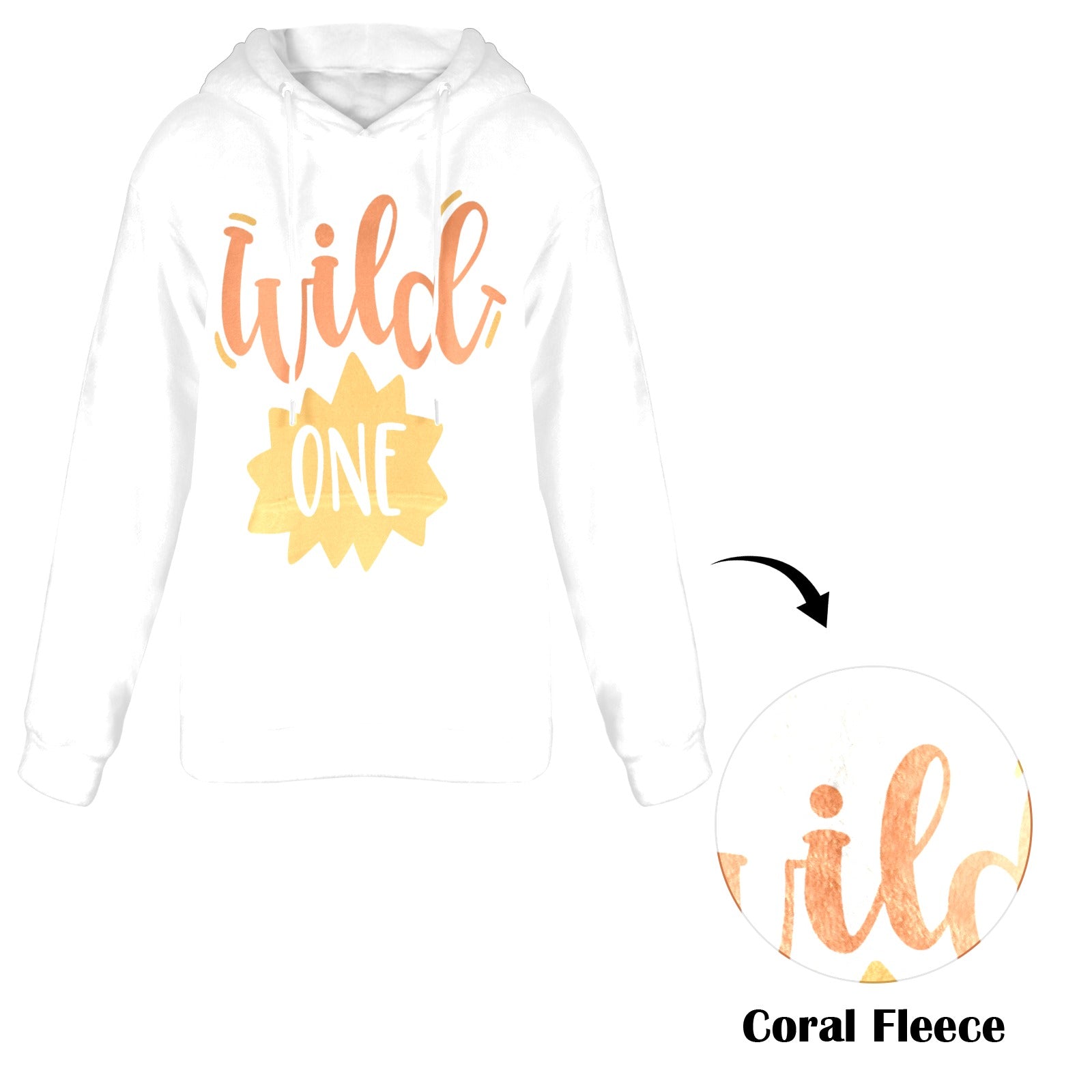 Women's Wild One Abstract Flannel Hoodie