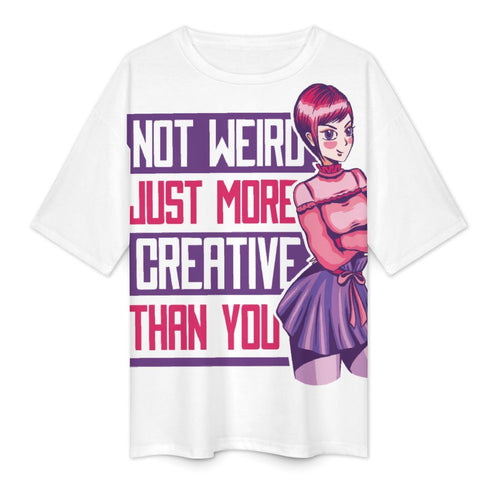 Women's I'm  a Creative Girl Anime Oversized T-shirt