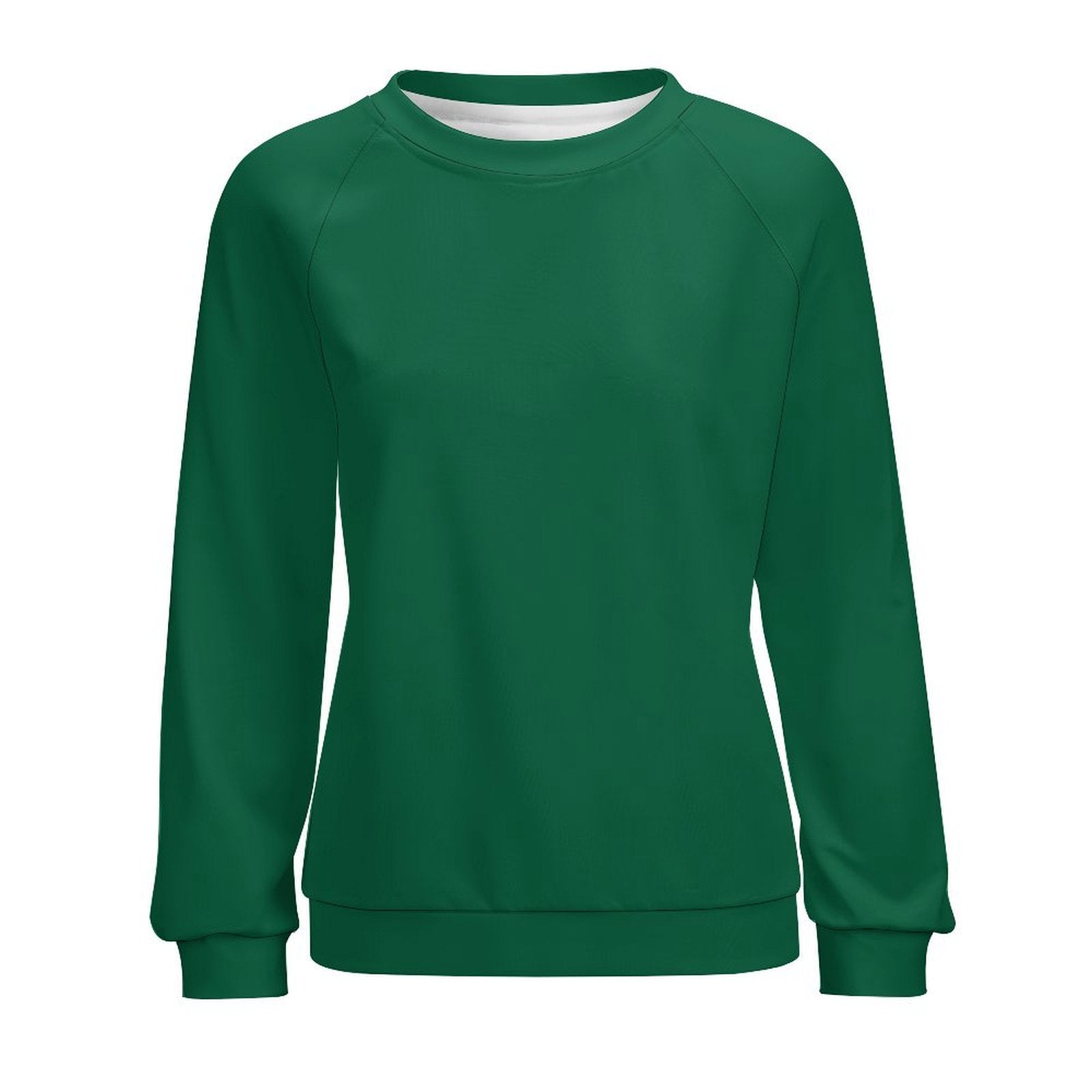 Women's Bottle Green Solid Sweatshirt