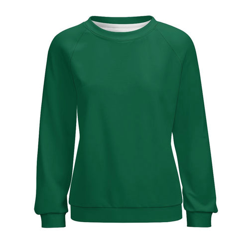 Women's Bottle Green Solid Sweatshirt